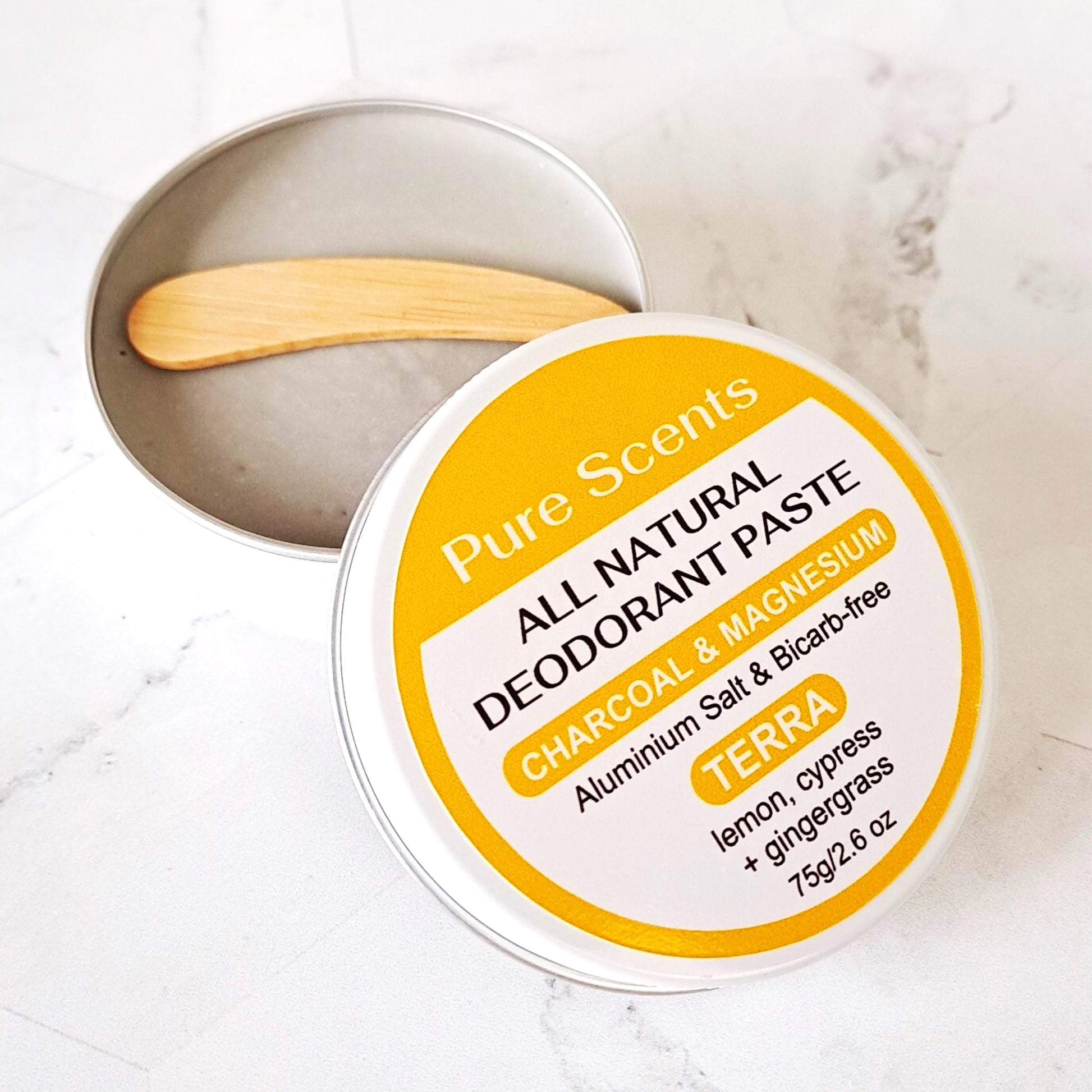 Natural Deodorant Paste: Terra 75g - NEW LOOK! - Pure Scents