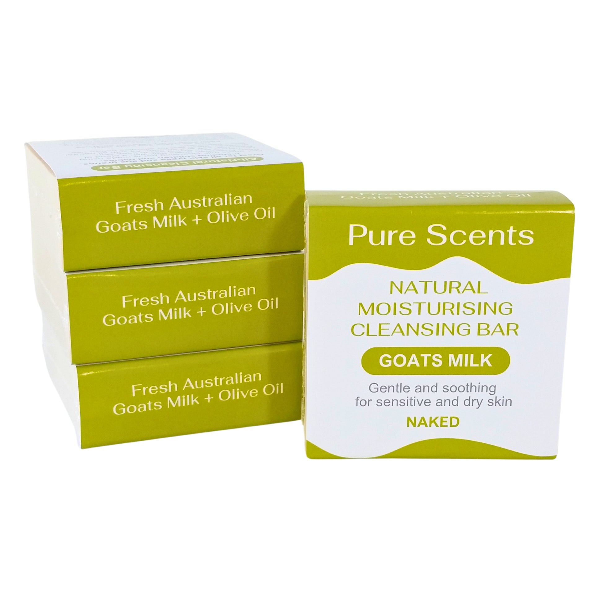 Unscented Goats Milk Soap Value Pack (4 Bars) Unscented - Pure Scents