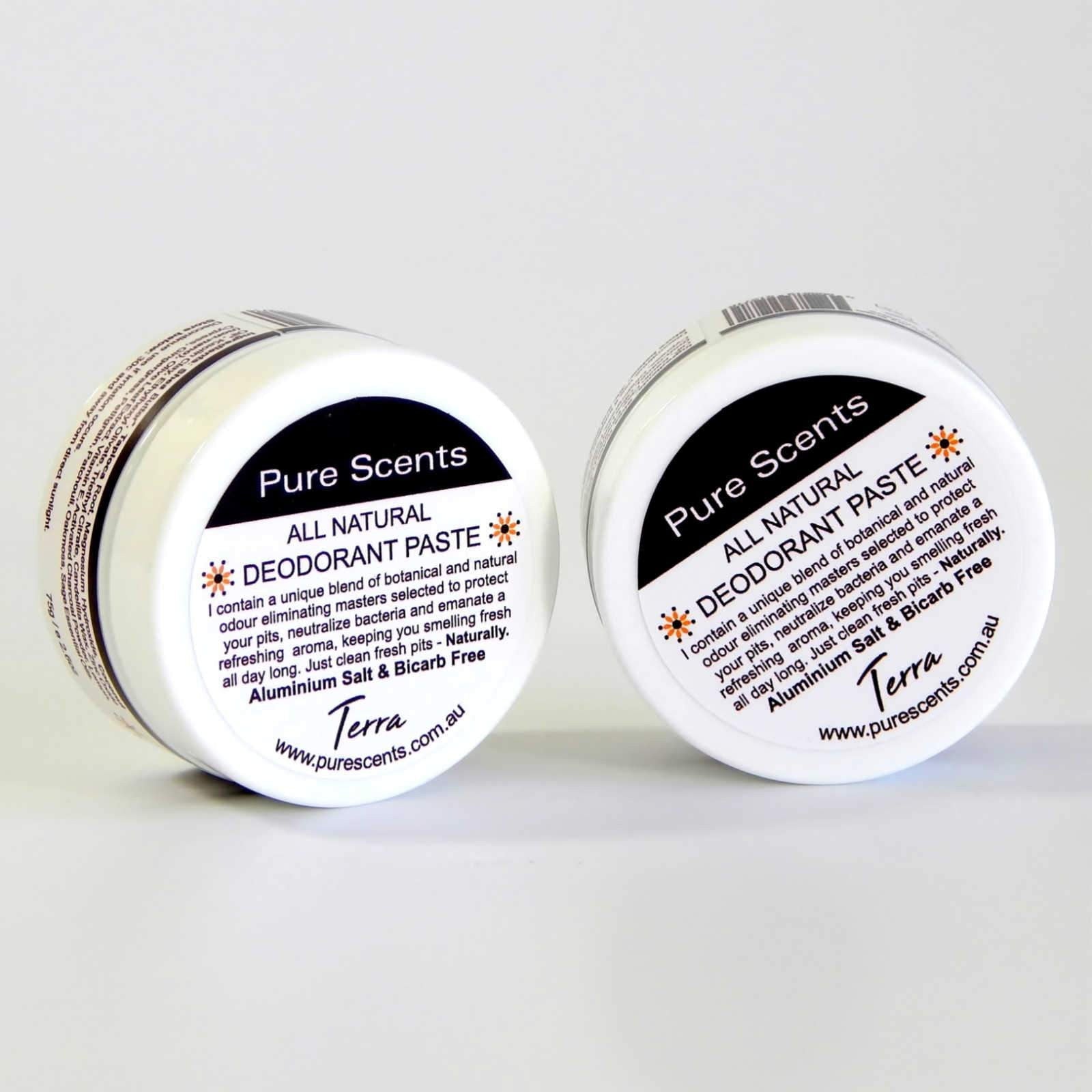 All Natural Deodorant Paste - Terra 75g - Pure Scents