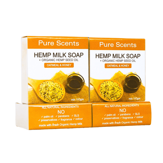 NEW! Hemp Milk Soap - Oatmeal & Honey Value Pack (Unscented) - Pure Scents