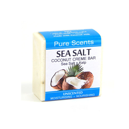 Sea Salt & Coconut Creme Soap Bar - Kelp Unscented - Pure Scents